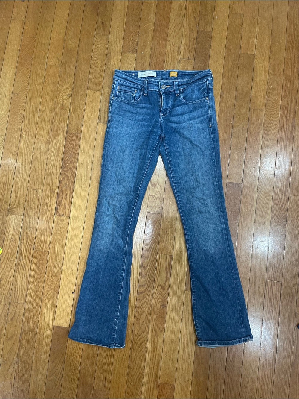 Pilcro and the Letterpress Mid-Rise Blue Flare Jeans-size 28